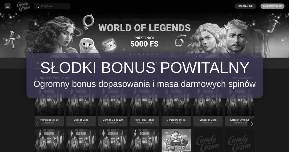 Candy Casino welcome bonus